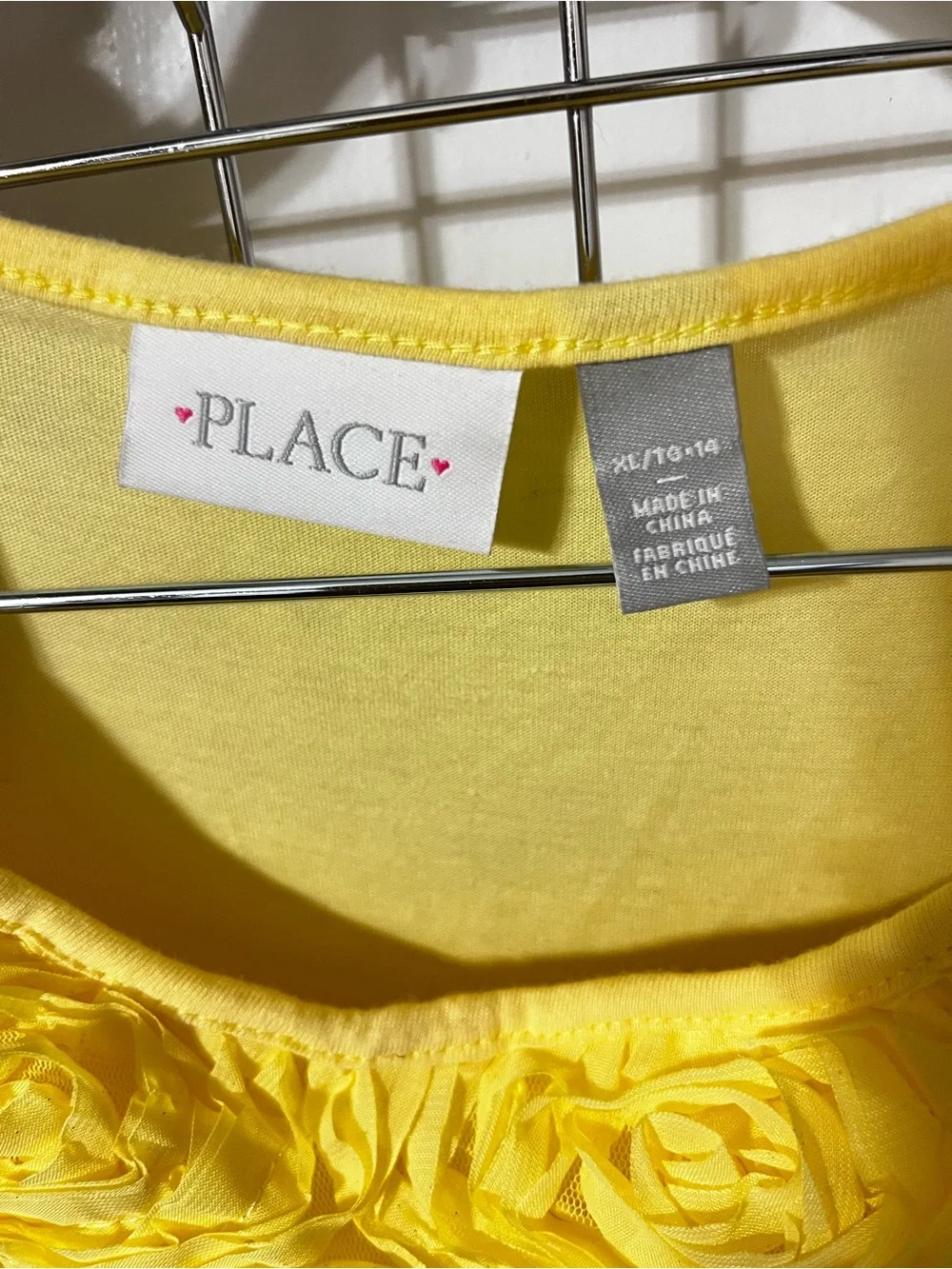 The Children's Place Bright Yellow Rosette Formal Dress with Decorative Belt